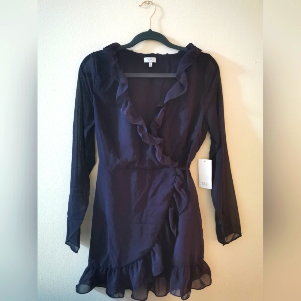 Boho Western Dress -  Tobi Wake Up Ruffle Wrap Dress | Size S